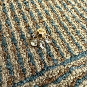 Free People Gold and Crystal Brooch